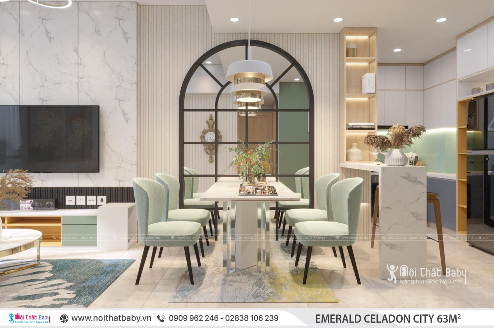 Tổng hợp các mẫu thiết kế nội thất Chung cư Emerald Celadon City
